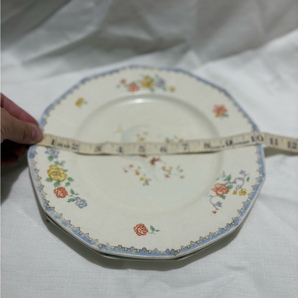 Vintage Floral Patterned Ceramic Dinner Plates- set of 2 - Picture 3 of 4